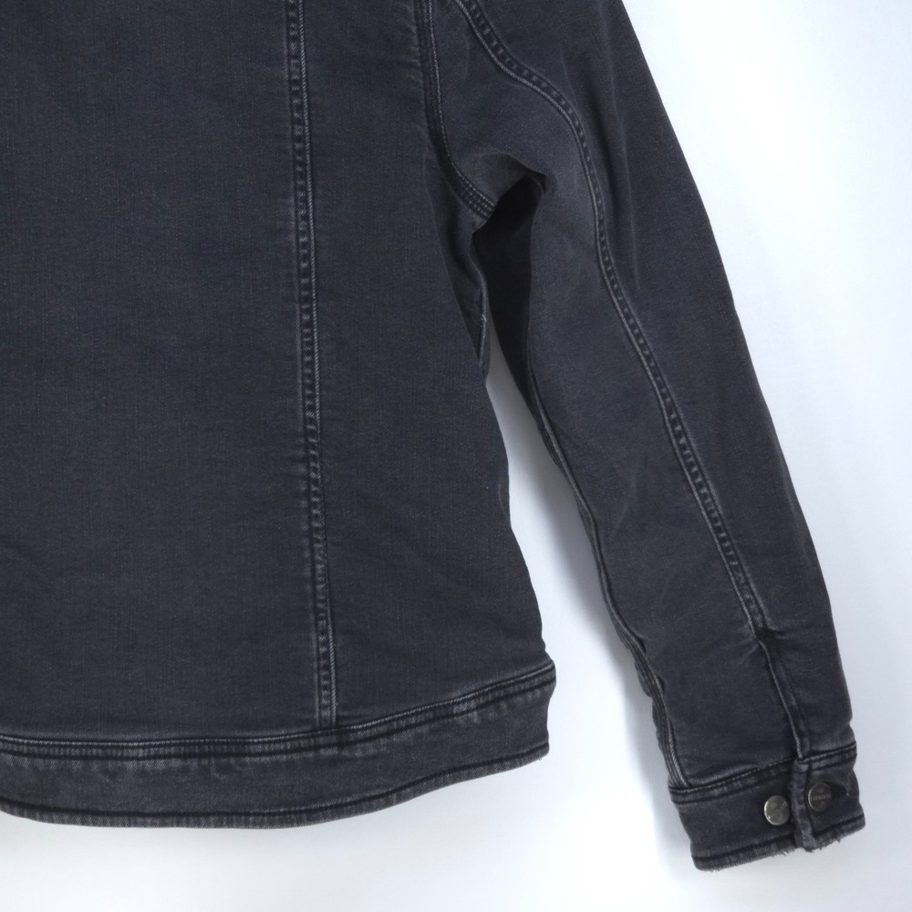 Carhartt Sherpa-Lined Duck Denim Jacket Womens Small 104424/BLK Black Chore Coat - Picture 10 of 16